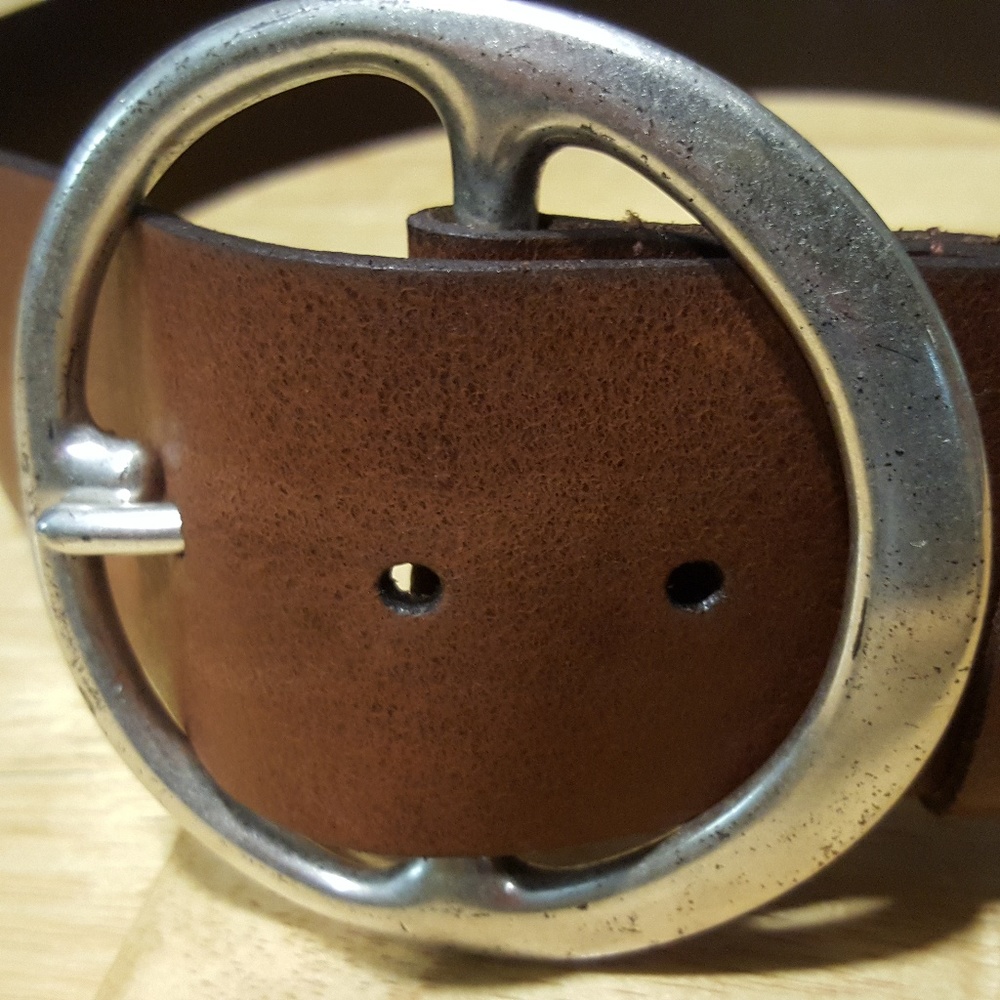 SILPADA DESIGNS brown leather 2" wide belt